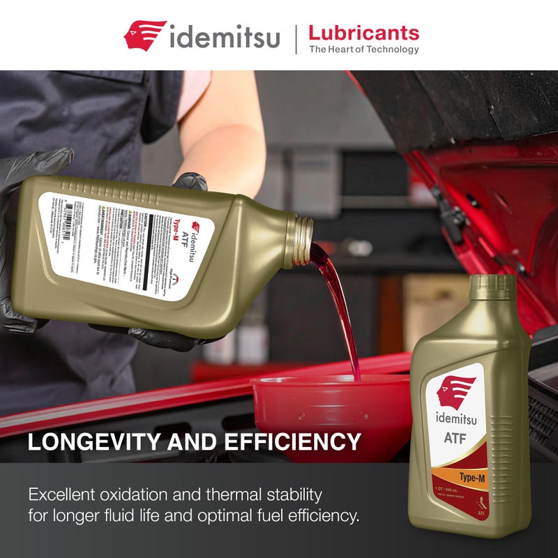 Idemitsu إيديميتسو - 30040092-75000C020 سائل نقل الحركة الأوتوماتيكي من نوع ATF M (M3/M5) لفورد/مازدا - 1 كوارت - Image 5